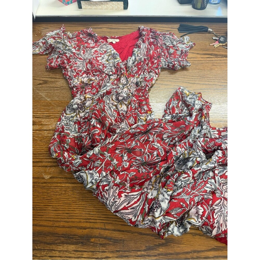 Red Floral Maxi Dress